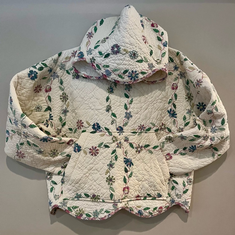 Handmade Floral Quilted Hoodie